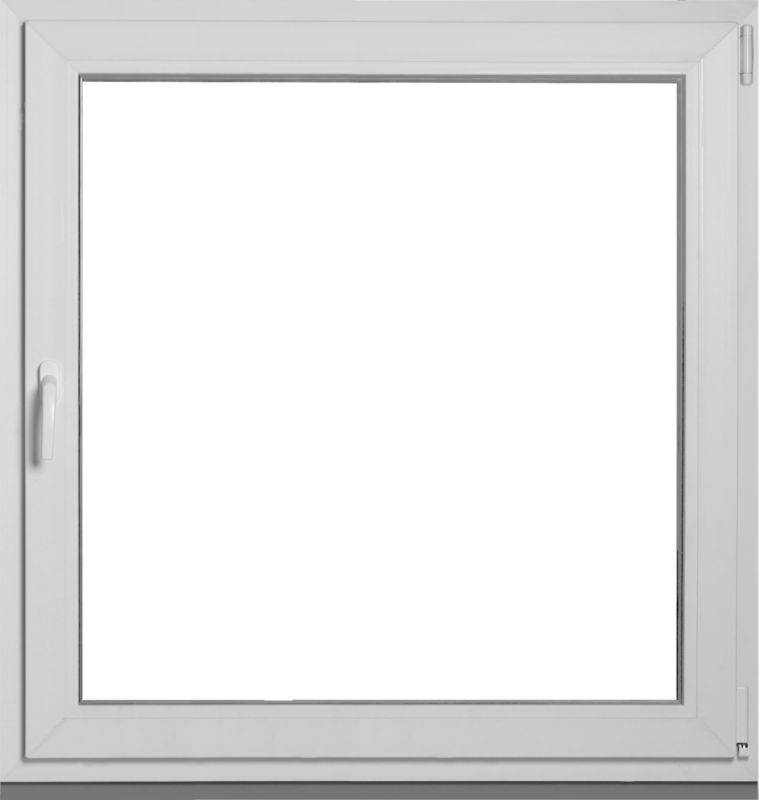 Okno PCV rozwierno-uchylne trzyszybowe 865 x 835 mm prawe białe