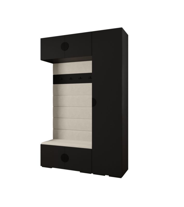 Garderoba do przedpokoju Abiks INOVA 4 Z19 czarny+czarny+manila02 1 szt.