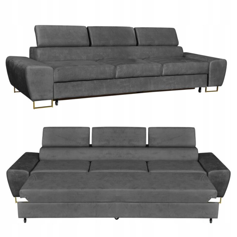 Sofa kanapa do salonu rozkładana Family Meble Bosso grafit 1szt