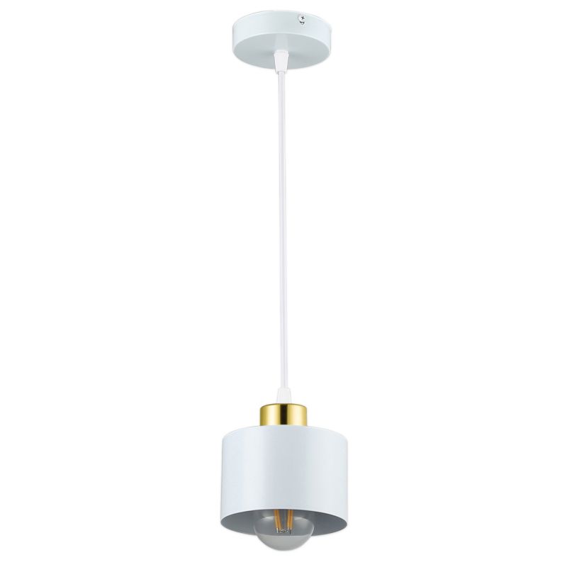 Lampa wisząca sufitowa MasterLED Elza LED E27 100cm IP20 biały + złoty 1 szt.