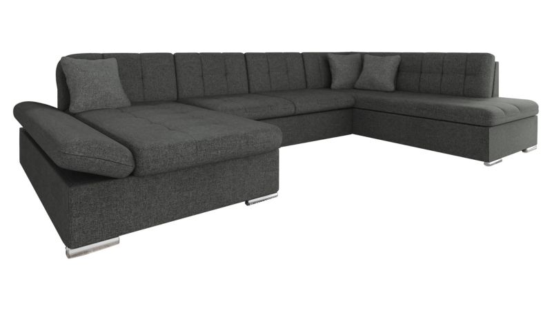 Narożnik z funkcją spania MIRJAN 24 Bergen lewy grafitowy/grafitowy/szary 1 szt.