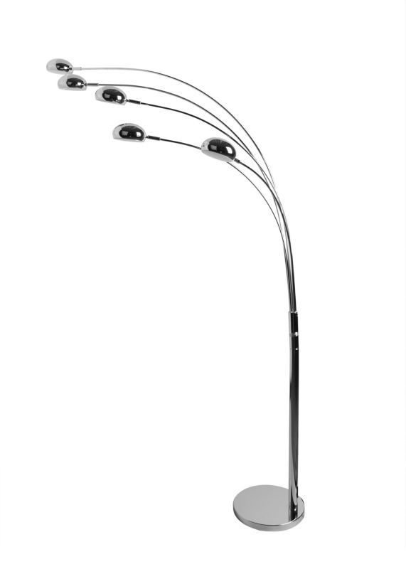 Lampa podłogowa LED GoodHome Coolah 5-punktowa 2500 lm chrom