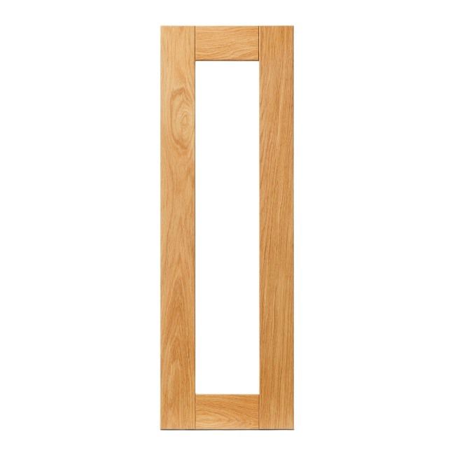 Front kuchenny do szafki wiszącej z przeszkleniem GoodHome Verbena 29,7 x 89,5 cm dąb naturalny