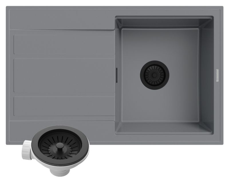 Zlewozmywak Granitowy Granitan Jednokomorowy Z Ociekaczem Timor Zestaw Zlew Syfon 1 kpt.