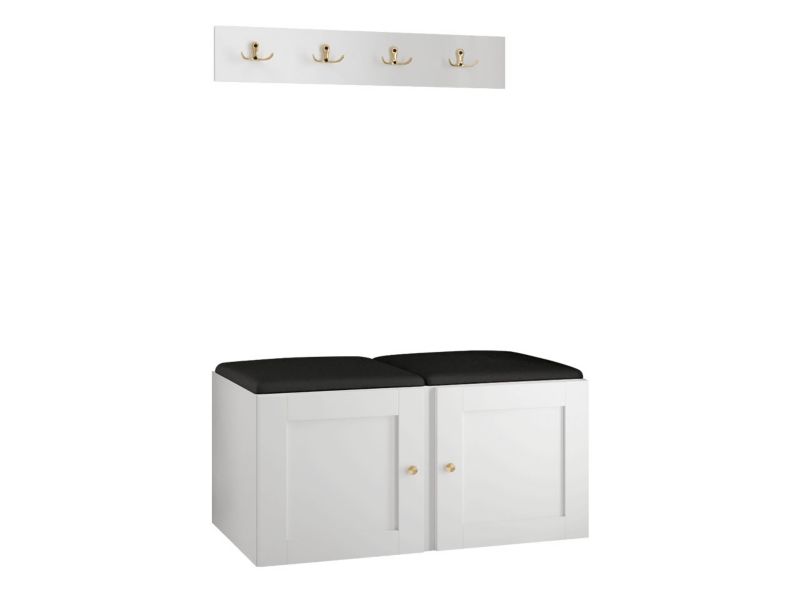 Zestaw MIRJAN 24 Orion Ramiro VI biały + czarna ekoskóra 1 kpl.