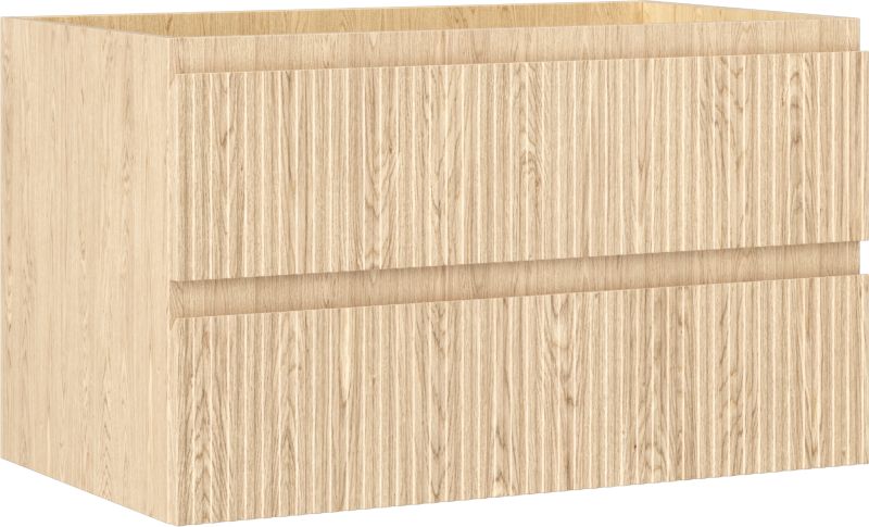 Szafka podumywalkowa Mexen Rivel dąb ryflowana 80x47 cm 2 szuflady 1 szt.