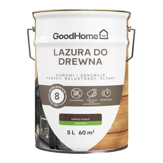 Lazura GoodHome 8 lat ciemny orzech 5 l