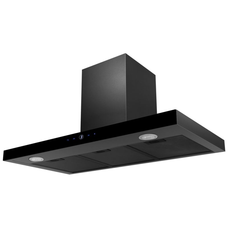 Okap kominowy kuchenny Berdsen 90cm czarny 1szt.