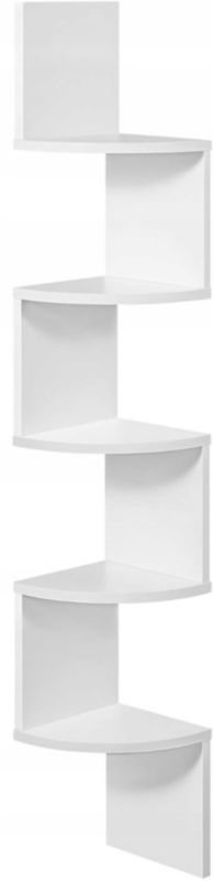 Półka wisząca Matkam narożna zygzak VAS biały 1 szt.