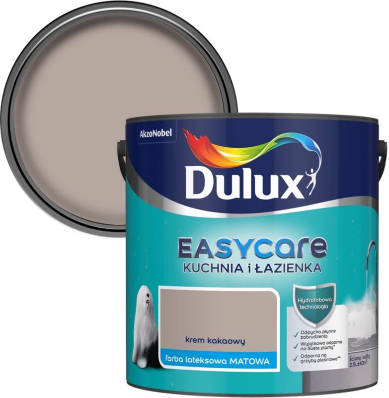 Farba Dulux EasyCare Kuchnia i Łazienka krem kakaowy 2,5 l
