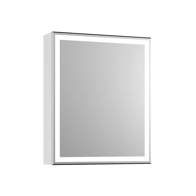 Szafka łazienkowa z lustrem KROFAM NEO 52 cm biały połysk z oświetleniem LED 1 szt