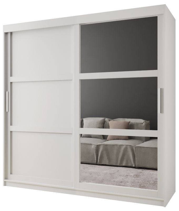 Szafa przesuwna Garderoba Abiks MIROR 3 200 biały 1 szt.