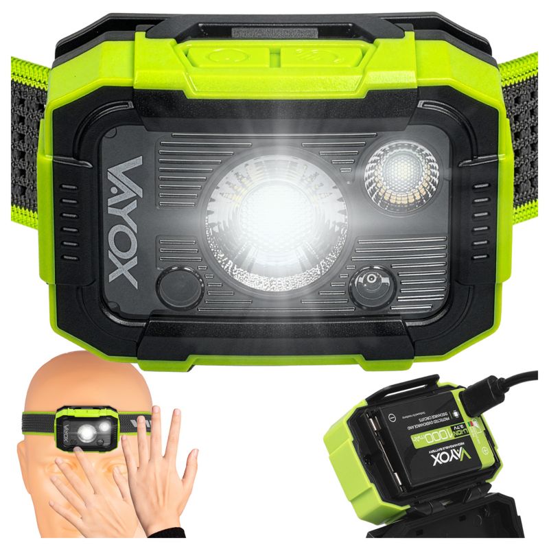 Latarka czołowa Vayox VA0415 Dual Hammer hybrydowa czujnik ruchu 500lm 1 szt.