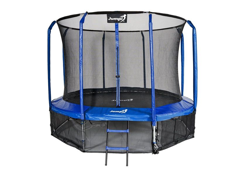 Trampolina Ogrodowa Jumpi 374cm/12FT Maxy Comfort Niebieska Z Wewnętrzną Siatką 1 szt