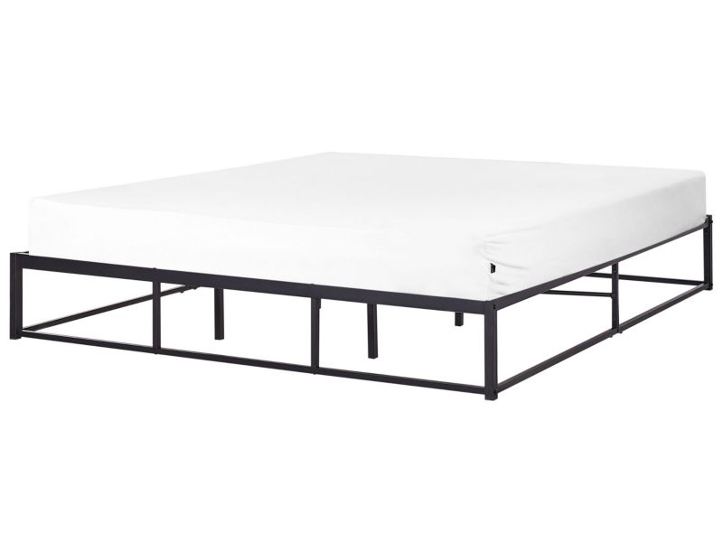 Łóżko Metal Viry 180 x 200 cm Czarny 1 szt.
