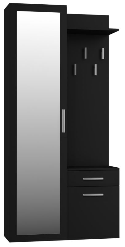 Garderoba Topeshop Duo Czerń Mat Do Przedpokoju 35x100x180 cm 1 szt.