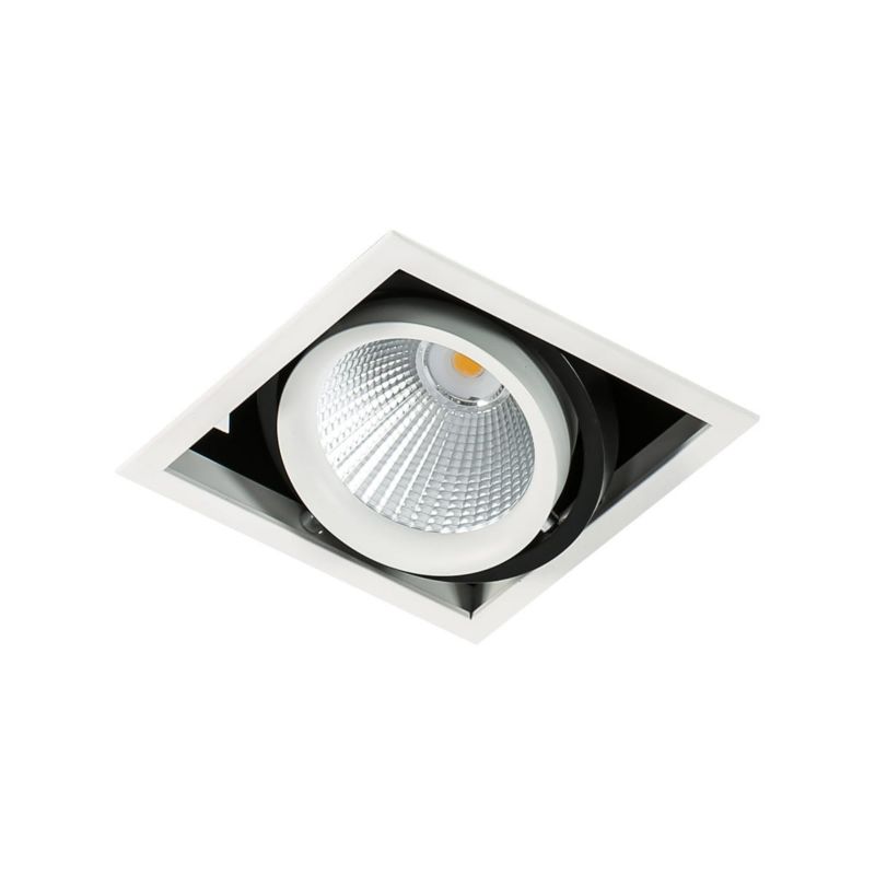 Oprawa wpuszczana Italux Vertico biało-czarna LED 18W 4000K 1550lm ruchoma IP20 wym: 14 x 13,8 x 13,8 cm kwadratowa - 1 szt.
