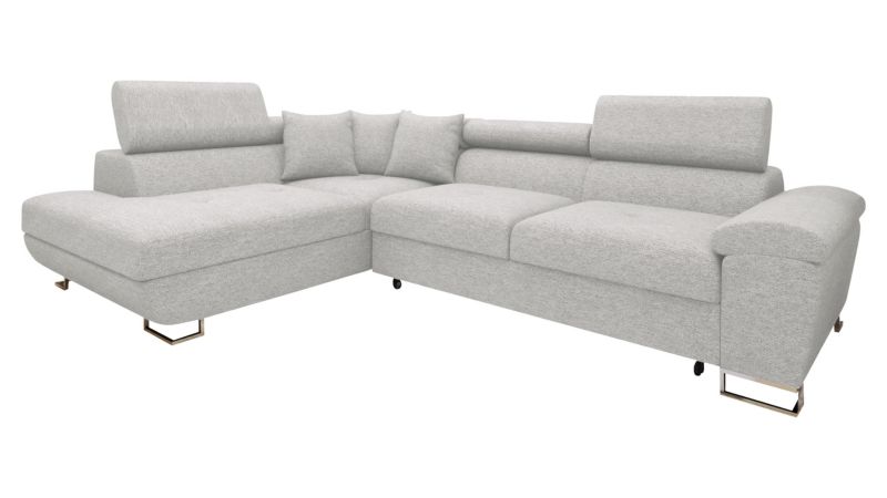 Narożnik z funkcją spania MIRJAN 24 Cotere lewy platynowy szary 1 szt.