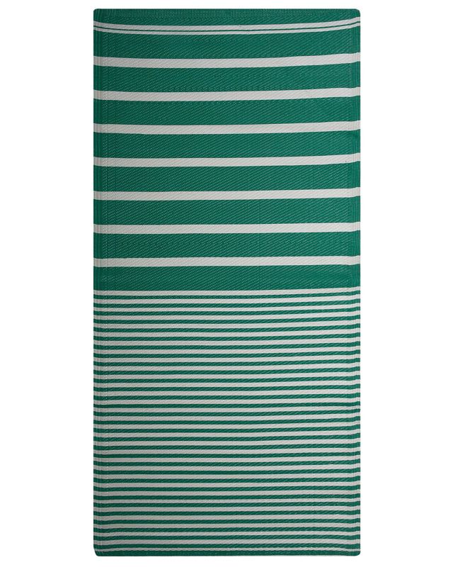 Dywan zewnętrzny 90 x 180 cm zielono-biały Haldia 1 szt.