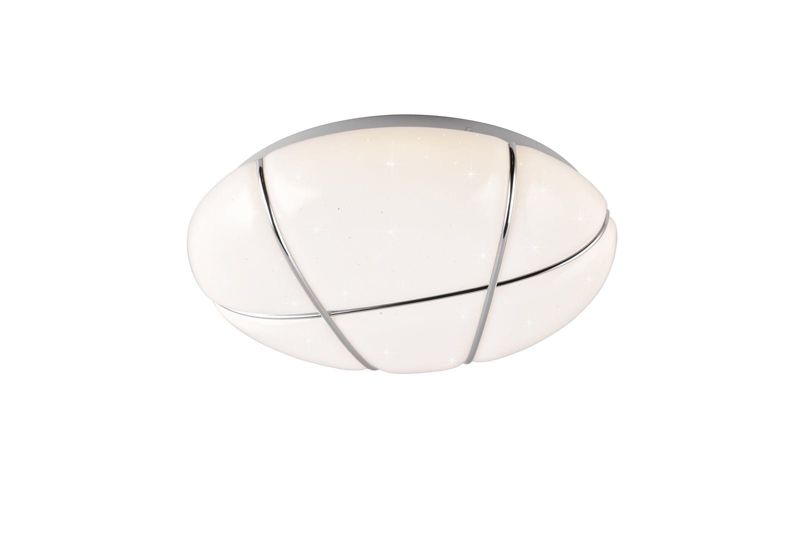 Plafon sufitowy nowoczesny RL Tibor biały chromowany LED 10W 4000K 1200 lm IP20 wym: 7 x 28 x 28 cm tworzywo sztuczne - 1 szt.