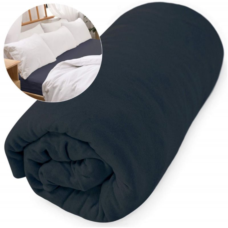 Prześcieradło jersey z gumką Darymex 160x200 Basic ciemny granat 1 szt.