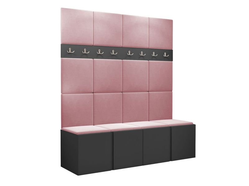 Garderoba MIRJAN 24 Orion V grafit + różowy 1 kpl.