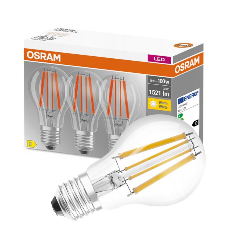 Żarówka LED Osram A60 E27 11W 1521lm 2700K 320st 3 szt.