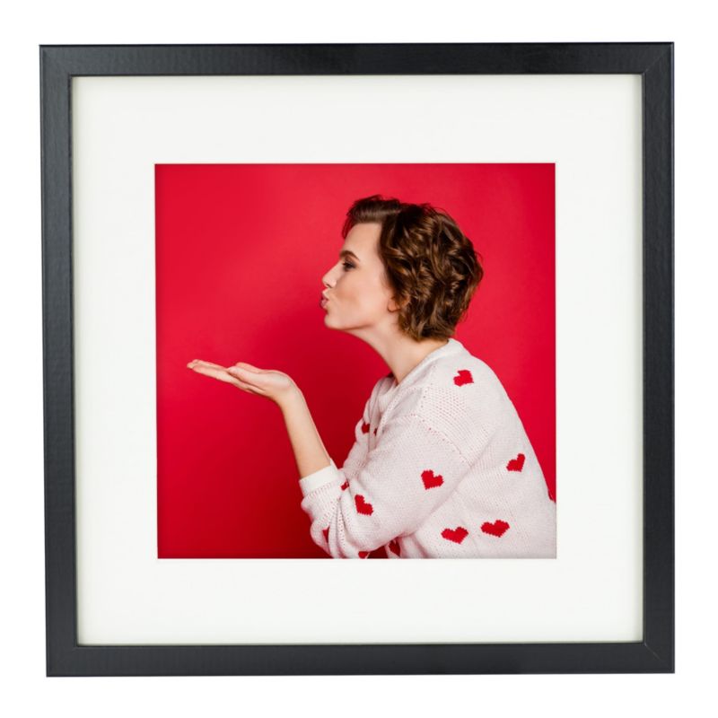 Ramka na zdjęcie BD art kwadratowa 30x30 cm czarna z passe-partout 20x20 1 szt.