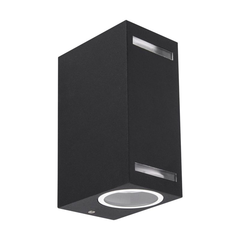 Kinkiet ścienny zewnętrzny Struhm Forest czarny 2 x GU10 x IP54 wym: 15 x 7 x 9 cm - 1 szt.