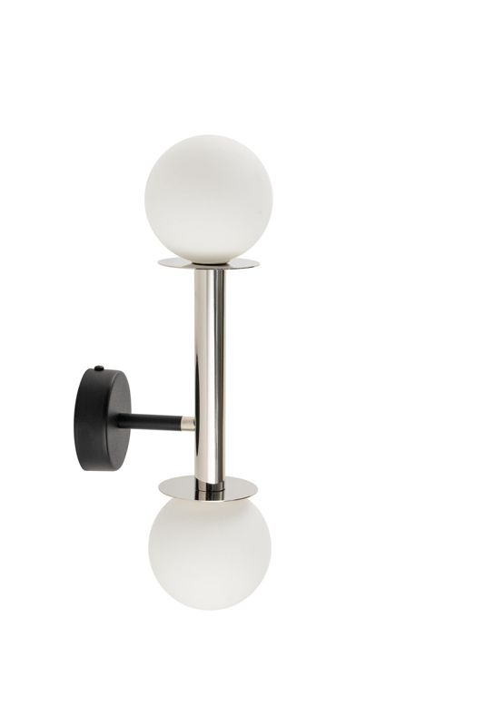 Kinkiet ścienny Sigma Lighting Daisy czarno-srebrny-biały styl minimalistyczny 2 x G9 x IP20 wym: 37 x 10 x 15 cm - 1 szt.