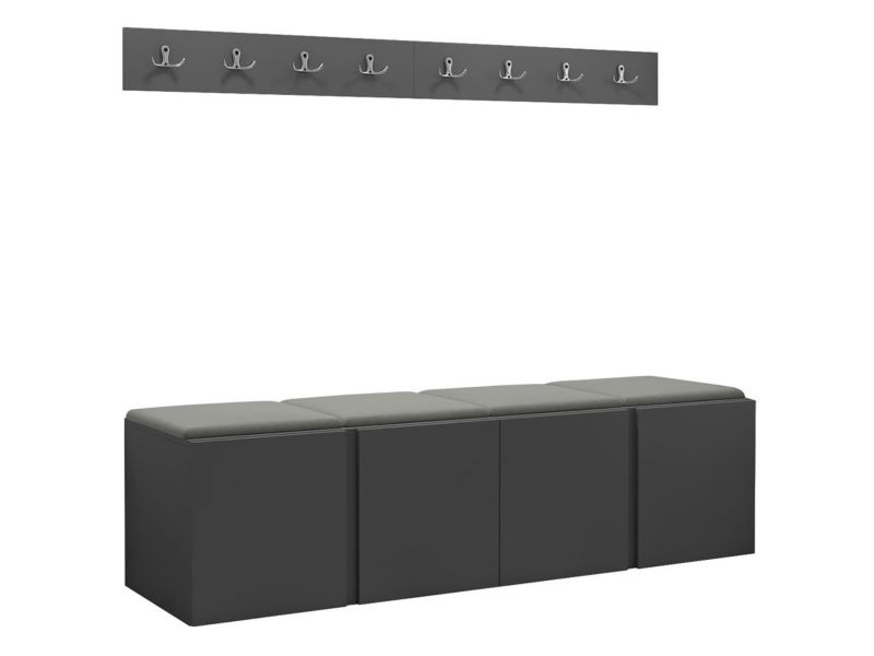 Garderoba MIRJAN 24 Orion VII grafit + szary 1 kpl.