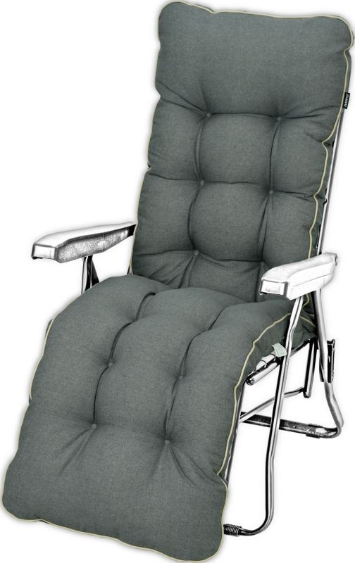 Poduszka na leżak z podnóżkiem AMPO wodoodporna szary 1 szt.