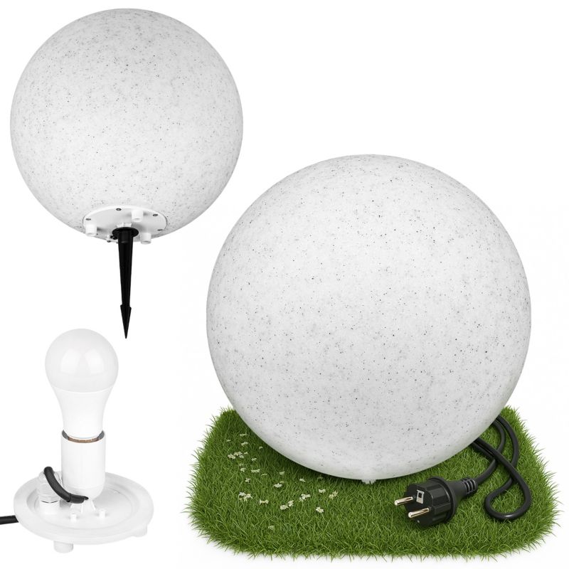 Lampa ogrodowa LED MasterLED kula E27 35cm IP65 kamienna 1 szt.