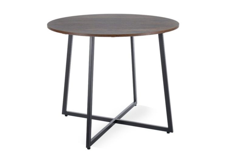 Stół Signal okrągły LUNA 90x90 brąz rustykalny/czarny 1 szt