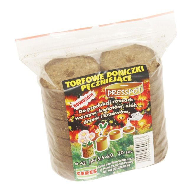 Krążki torfowe pH 6 4,2 cm 20 szt.