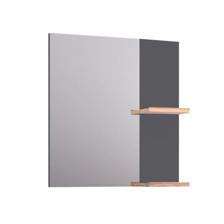 Lustro łazienkowe KROFAM L-WOOD 59 cm antracyt 1 szt.