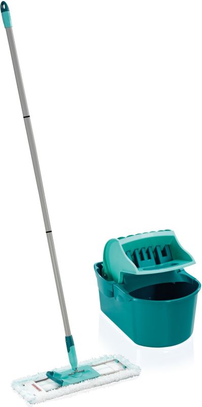 Zestaw mop 42 cm z drążkiem 140 cm i wiadrem 8 l, Leifheit Profi Compact system click, 1 szt.