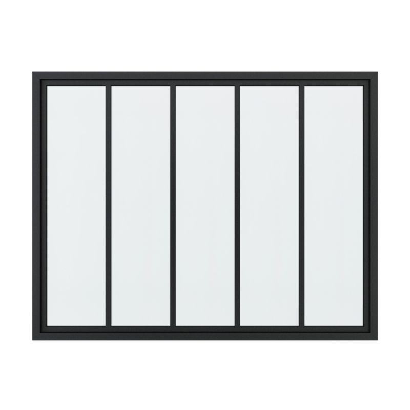 Okno stałe GoodHome 5 paneli czarne industrialne