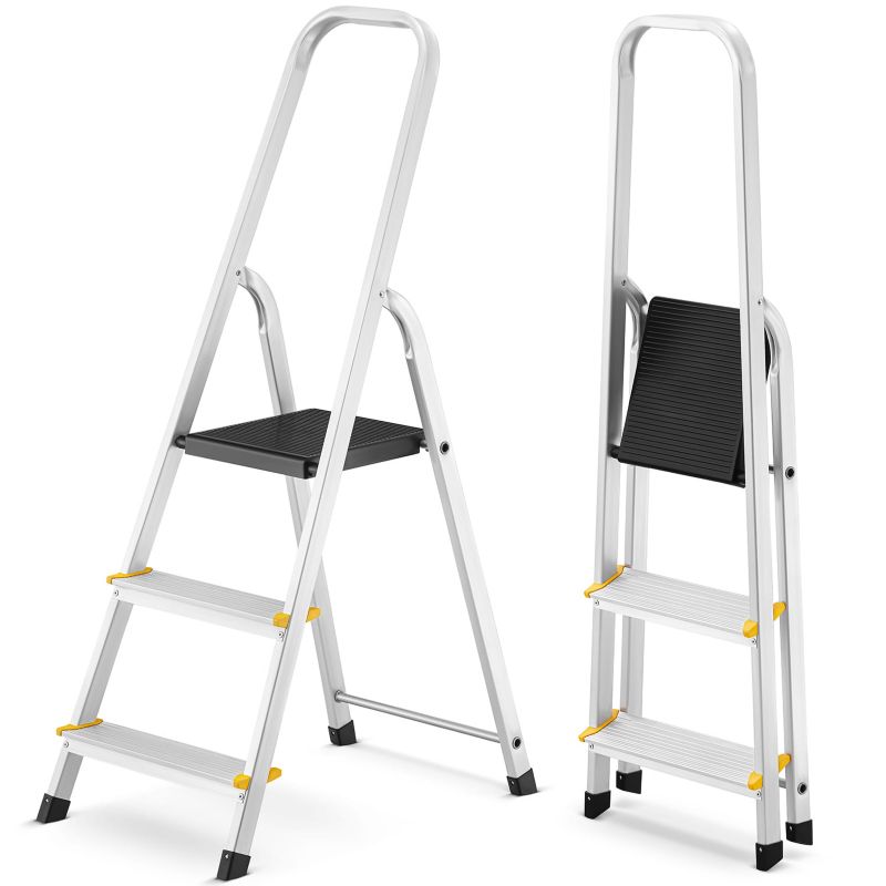 Drabina aluminiowa domowa jednostronna profesjonalna HIGHER 3 stopnie 150 kg PRO EN-131 1 szt