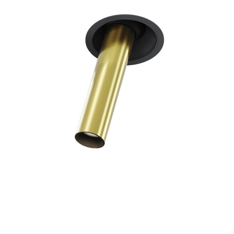 Oprawa sufitowa wpuszczana Maytoni Focus T mosiężno-czarna LED 7W 3000K 460lm ruchoma IP20 wym: 21,6 x 3 x 3 cm okrągła - 1 szt.