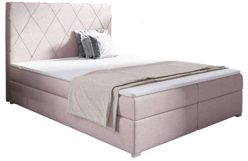 Łóżko kontynentalne 160x200 z pojemnikiem Bonni Marcos Różowe 1 szt.