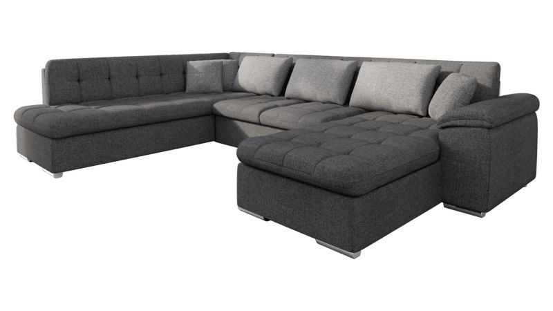 Narożnik z funkcją spania MIRJAN 24 Niko Sale prawy grafitowy + szary 1 szt.