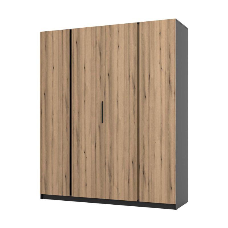 Szafa do przedpokoju i sypialni 4-drzwiowa z półkami Bonni Dravero BL/EV 4F 1 szt.