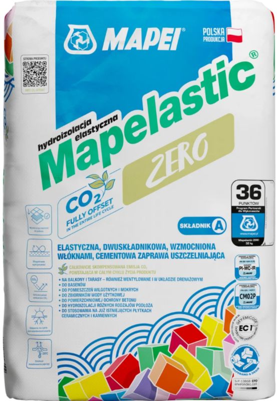 Hydroizolacja Mapei Mapelastic Zero składnik A 24 kg