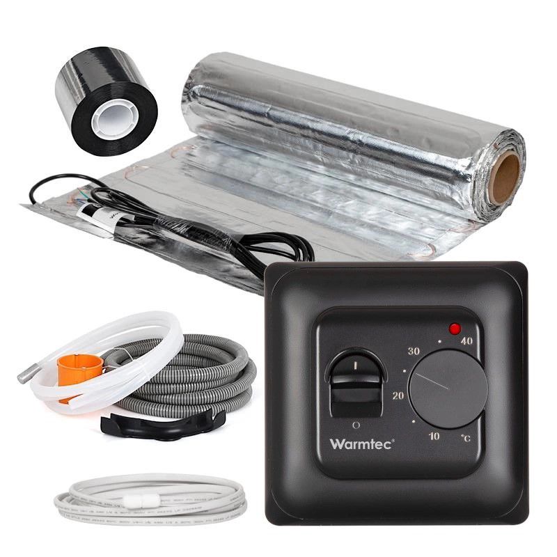 Mata grzewcza grzejna pod panele Warmtec 15m² 150W/m² zestaw czarny regulator AL-150/T73 1szt