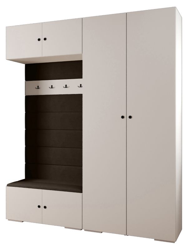 Garderoba do przedpokoju Abiks INOVA 2 Z18 biały+czarny+manila04 1 szt.