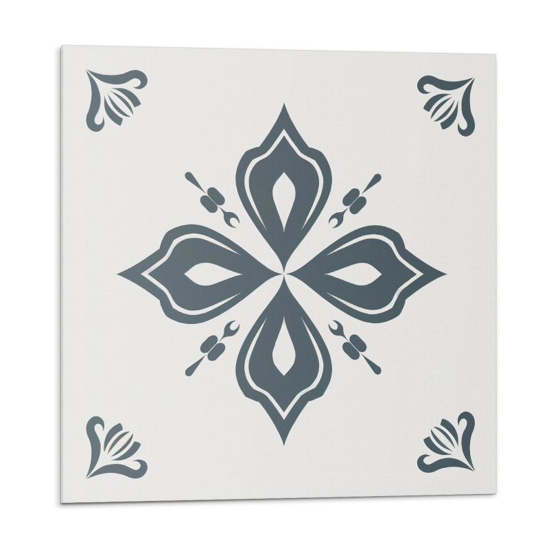 Kafelki samoprzylepne Wallfluent 50x50 cm Kwiaty w formie krzyża 4 szt.