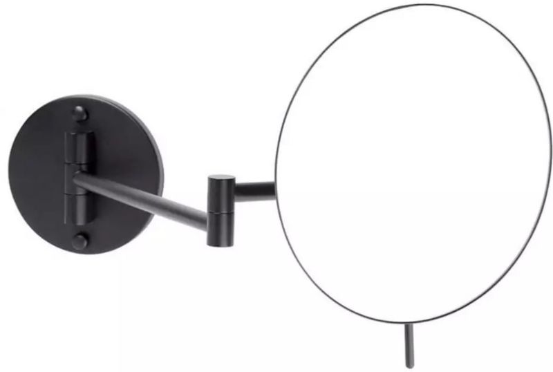 Lusterko kosmetyczne Stella czarne okrągłe 28x20,5 cm powiększenie 3x montaż naścienny 1 szt.