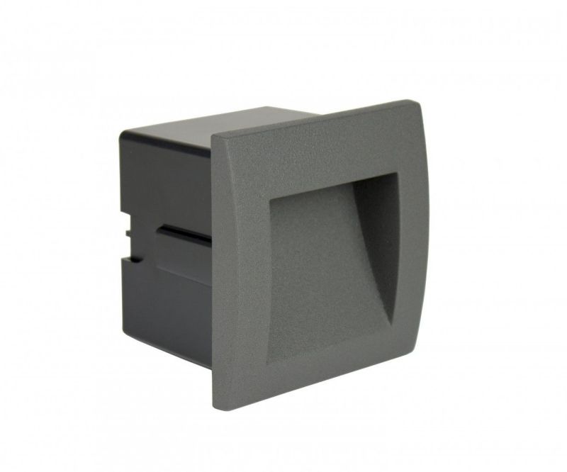 Oprawa zewnętrzna wpuszczana SU-MA Mur ciemnoszara LED 1.5W 3000K 60lm IP65 wym: 9 x 9 x 7,1 cm - 1 szt.