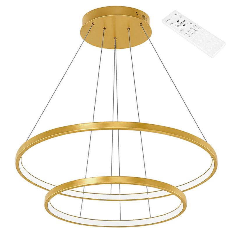 Żyrandol LED MasterLED Lynx 40/60cm 64W 3000/4000/6500K regulowana barwa złota lampa wisząca 1 szt.